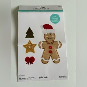 Spellbinders x Nichol Spohr’s Felt Gingerbread Boy & Girl Etched Dies EUC